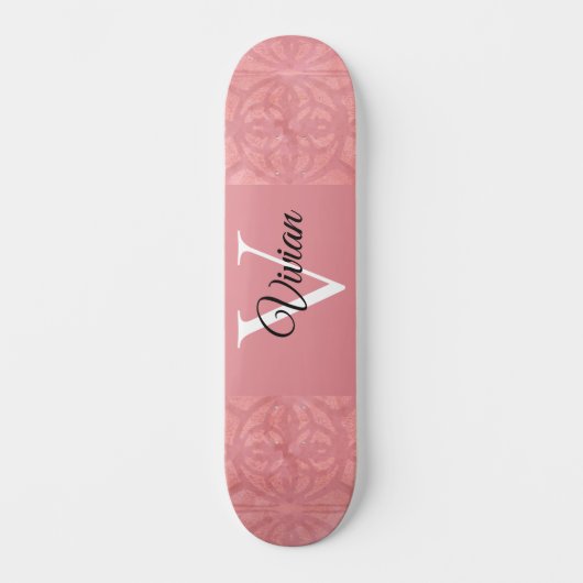 Skateboard Ruddy Pink Batik Nom Monogrammé (Recto)