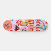 Skateboard Rue Pop Art avec nom (Horz)