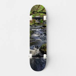 Skateboard Ruisseau traverse la forêt
