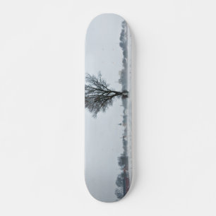 Skateboard Rural winter road