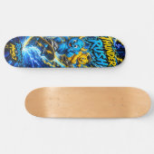 Skateboard Rush Foudroyant Électrique Bleu Monstre Planche Gr (Horz)