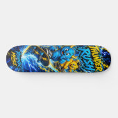Skateboard Rush Foudroyant Électrique Bleu Monstre Planche Gr (Horz)