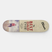 Skateboard Russe Meilleur Papa Jamais Typographie Photo (Horz)