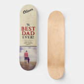 Skateboard Russe Meilleur Papa Jamais Typographie Photo (Recto)