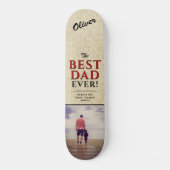 Skateboard Russe Meilleur Papa Jamais Typographie Photo (Recto)
