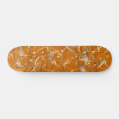 Skateboard Rust orange musique artistique notes skboard deck (Horz)