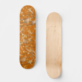 Skateboard Rust orange musique artistique notes skboard deck (Recto)