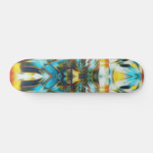 Skateboard Sacred Light Wave Mask light blue yellow orange (Horz)