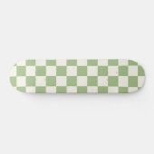 Skateboard Sage et Motif de crème vérifiés (Horz)