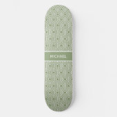 Skateboard Sage Green Hexagon Honeycomb Nom du Motif (Recto)