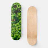 Skateboard Saint Patrick's Day leprechaun cat lucky Clover sk (Recto)