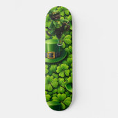 Skateboard Saint Patrick's Day leprechaun cat lucky Clover sk (Recto)