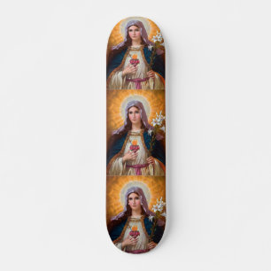 Skateboard Sainte-mère Marie Coeur immaculé, foi catholique,