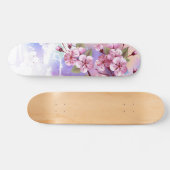 Skateboard Sakura rose sur la peinture Arrière - plan (Horz)