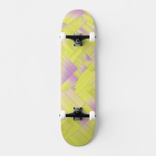 Skateboard Salles Géométriques Jaunes