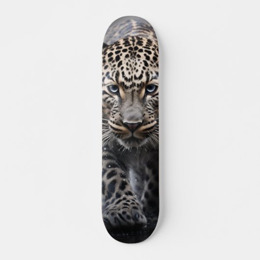 Skateboard Salvaje leopardo con mirada intensa (Devant)