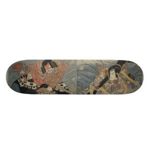 Skateboard Samouraïs avec la grandes épée et Ancre circa 1