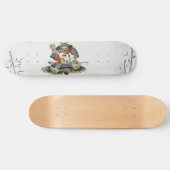 Skateboard Samouraïs Skateboards aquarelle paysage bambou (Horz)