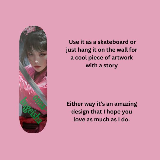 Skateboard Samurai féminine