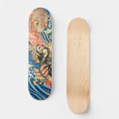 Skateboard Samurai japonais combattant la salamandre (Recto)