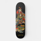 Skateboard Samurai noir personnalisé (Recto)