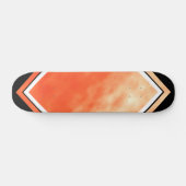 Skateboard Sang Orange Noir Blanc Nuage Personnalisé Deck 1 (Horz)