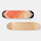 Skateboard Sang Orange Noir Blanc Nuage Personnalisé Deck 1 (Horz)