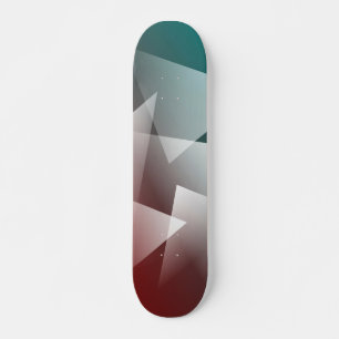 Skateboard sarcelle bordeaux blanc
