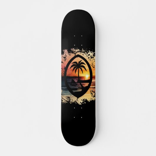 Skateboard Sceau Guam Sunset (Devant)