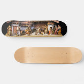 Skateboard Scène de la Nativité de Noël (Horz)