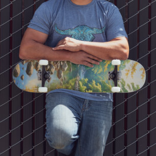 Skateboard Scène de la nature sereine