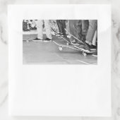 skateboard, schaats, park, voet, trendy, teen, fri rechthoekige sticker (Tas)