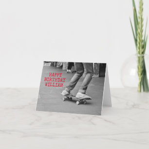 skateboard, schaats, park, voet, trendy, tiener bedankkaart