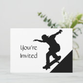 Skateboard Schaatspark Feest Uitnodigen Kaart (Staand voorkant)