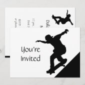 Skateboard Schaatspark Feest Uitnodigen Kaart (Voorkant / Achterkant)