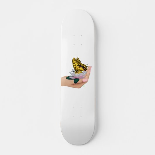 Skateboard Schmetterling en main (Devant)
