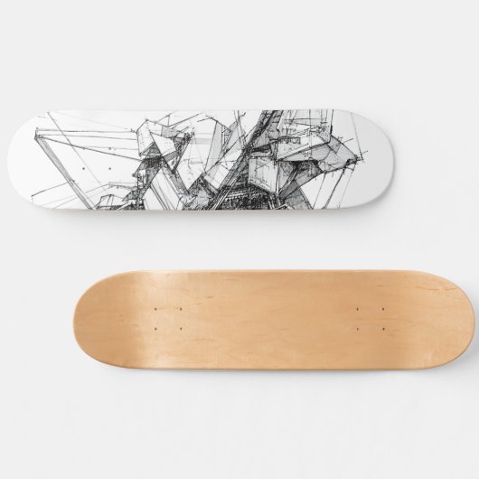 Skateboard Sci-Fi Abstrait (Horz)