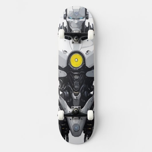 Skateboard Sci-Fi Cyborg Android Mecha Comic Art (Recto)