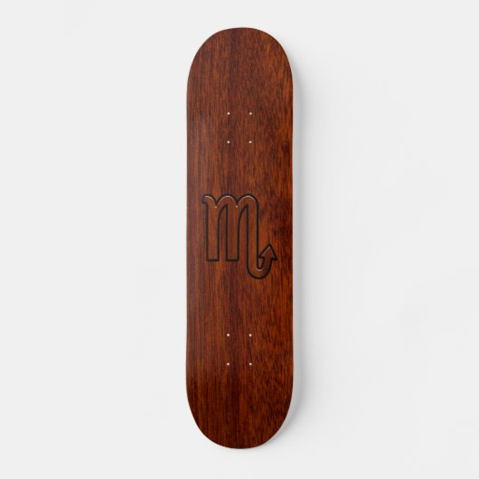 Skateboard Scorpio Zodiac Connexion en acajou Style Décor (Recto)