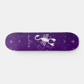 Skateboard Scorpio Zodiac Sign Astrology Purple Horoscope (Horz)