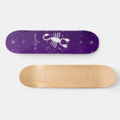 Skateboard Scorpio Zodiac Sign Astrology Purple Horoscope (Horz)
