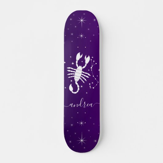 Skateboard Scorpio Zodiac Sign Astrology Purple Horoscope (Devant)
