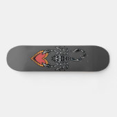 Skateboard Scorpion signe Zodiac Coeur amour gris foncé Éléga (Horz)