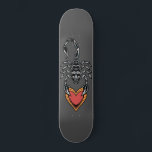 Skateboard Scorpion signe Zodiac Coeur amour gris foncé Éléga<br><div class="desc">Ce skateboard cool avec illustration de scorpion ferait un cadeau merveilleux pour quelqu'un qui aime les scorpions!</div>