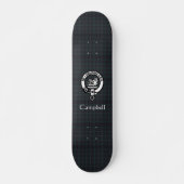 Skateboard Scottish Campbell Crest Badge & Tartan (Devant)
