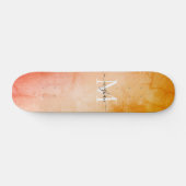 Skateboard Script de monogramme d'aquarelle moderne (Horz)