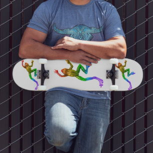 Skateboard Sculpture de grenouille arc-en-ciel de SlipperyJoe