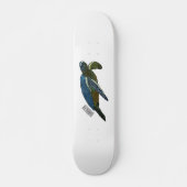 Skateboard Sea turtle cartoon (Devant)