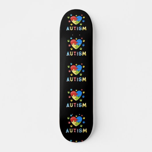 Skateboard Sensibilisation sur l'autisme (Devant)