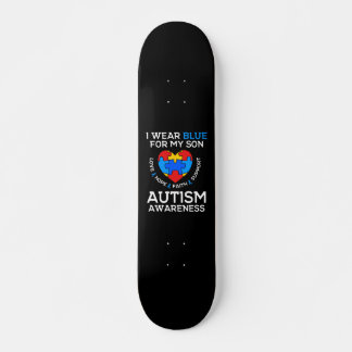Skateboard Sensibilisation sur l'autisme Je Porte Du Bleu Pou